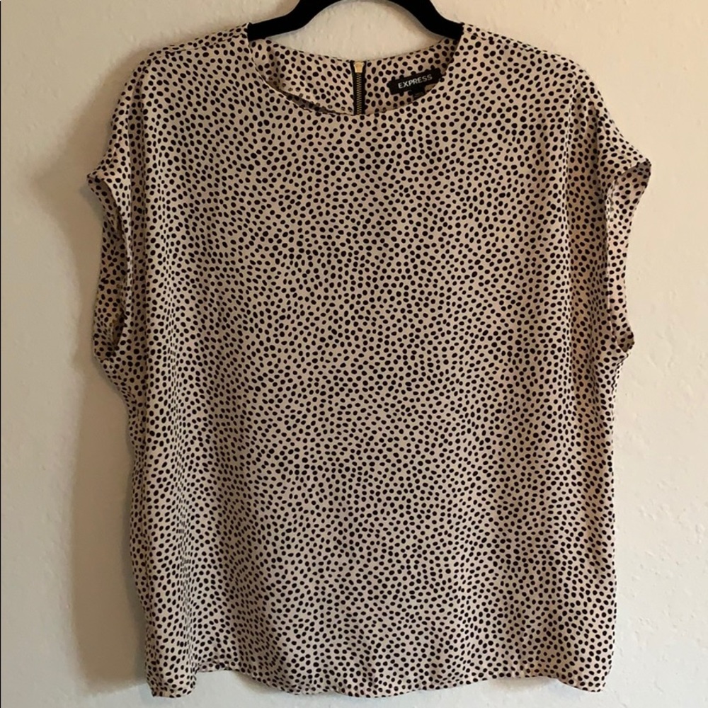 EXPRESS cap sleeve blouse, size: S